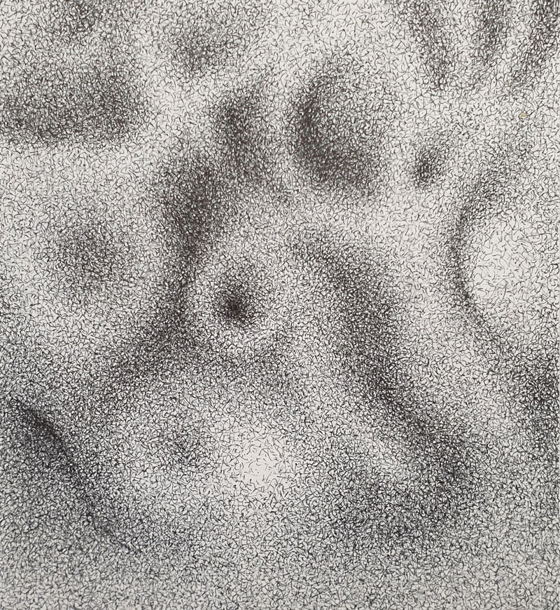 Vibraciones III, tríptico - Dibujo con tinta china, 25 x 23 cm, 2020