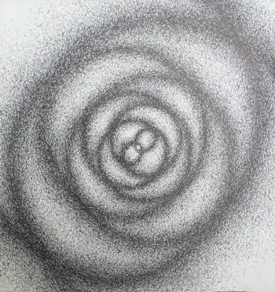 doble espiral, tinta china, 35 x 33 cm, 2015